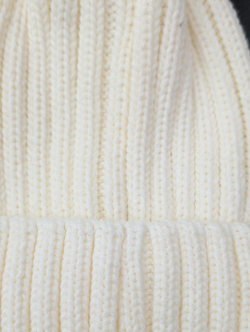 Furtalk Cream Knit Pom Beanie Hat with Faux Fur Pom - Picture 5 of 6